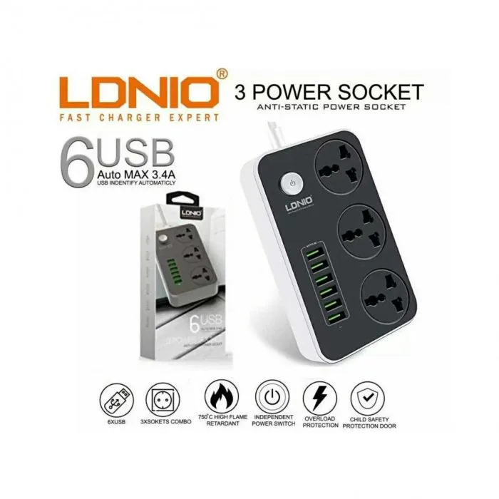 سه راهی برق LDNIO مدل SC3604 - تصویر 4