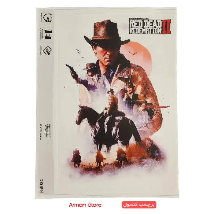 برچسب اسکین پلی استیشن 5 طرح Red Dead 2 - تصویر 2