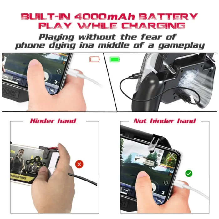دسته بازی موبایل فن دار مدل SR Mobile Game Controller - تصویر 7