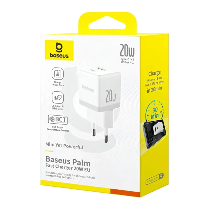 شارژر 20 وات بیسوس مدل Baseus Palm 20W Adaptor - تصویر 5