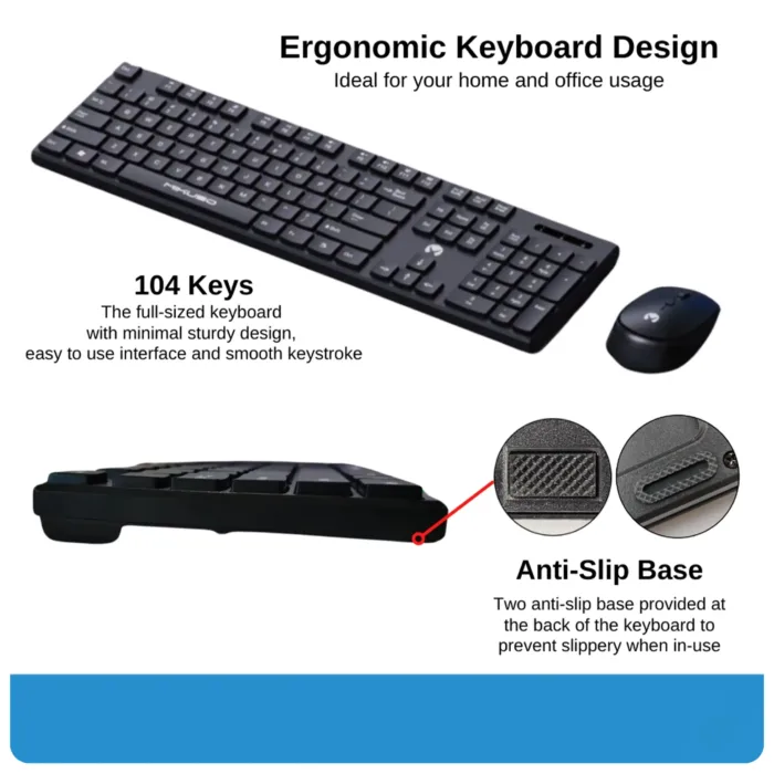 کیبورد و موس بی سیم Mikuso KB-C026 - تصویر 8