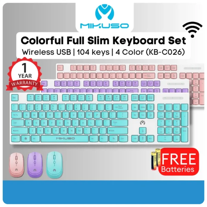 کیبورد و موس بی سیم Mikuso KB-C026 - تصویر 7