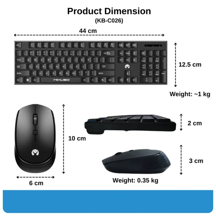 کیبورد و موس بی سیم Mikuso KB-C026 - تصویر 10
