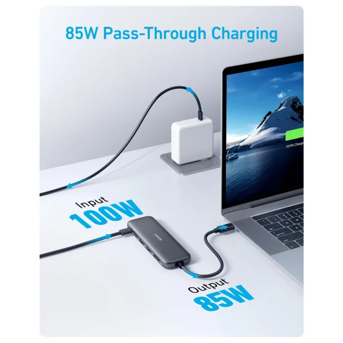 هاب 5 پورت تایپ سی انکر مدل Anker 332 USB-C Hub - Image 3
