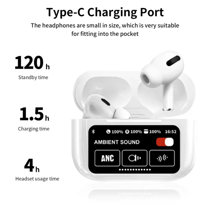 ایرپاد طرح پرو 2 صفحه نمایش لمسی مدل A9 Pro Airpods