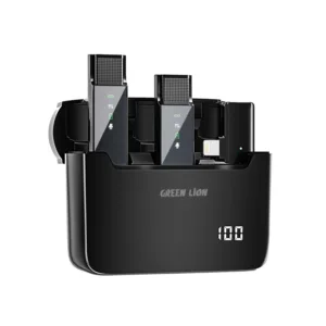 میکروفن بی سیم لایتنینگ Grenn Lion 2 in 1 Digital Display