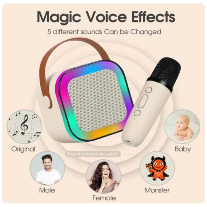 اسپیکر بلوتوثی قابل حمل با میکروفن Karaoke K12 - Image 8