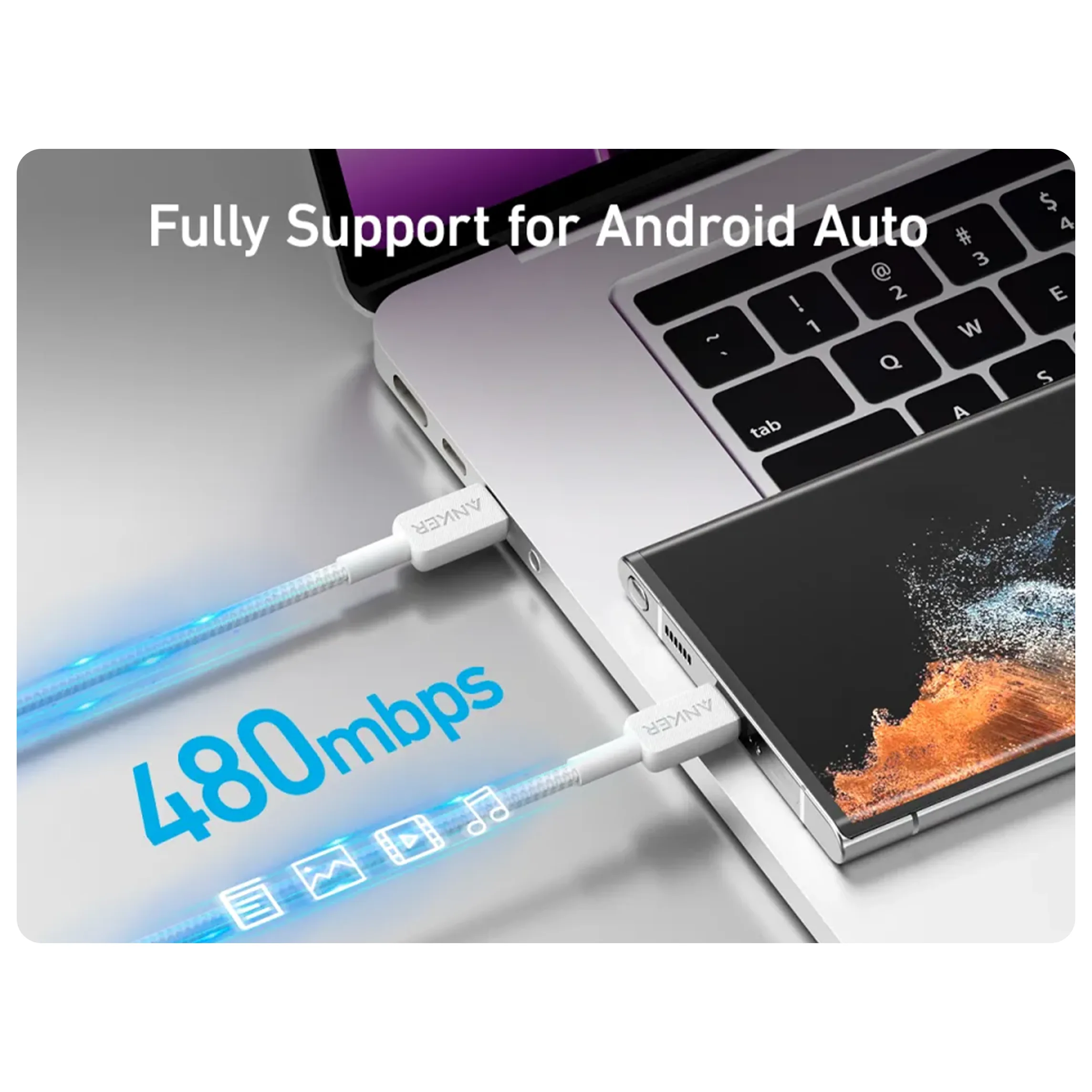 کابل دو سر تایپ سی انکر 60 وات مدل Anker 322 A81F5H21 - Image 6