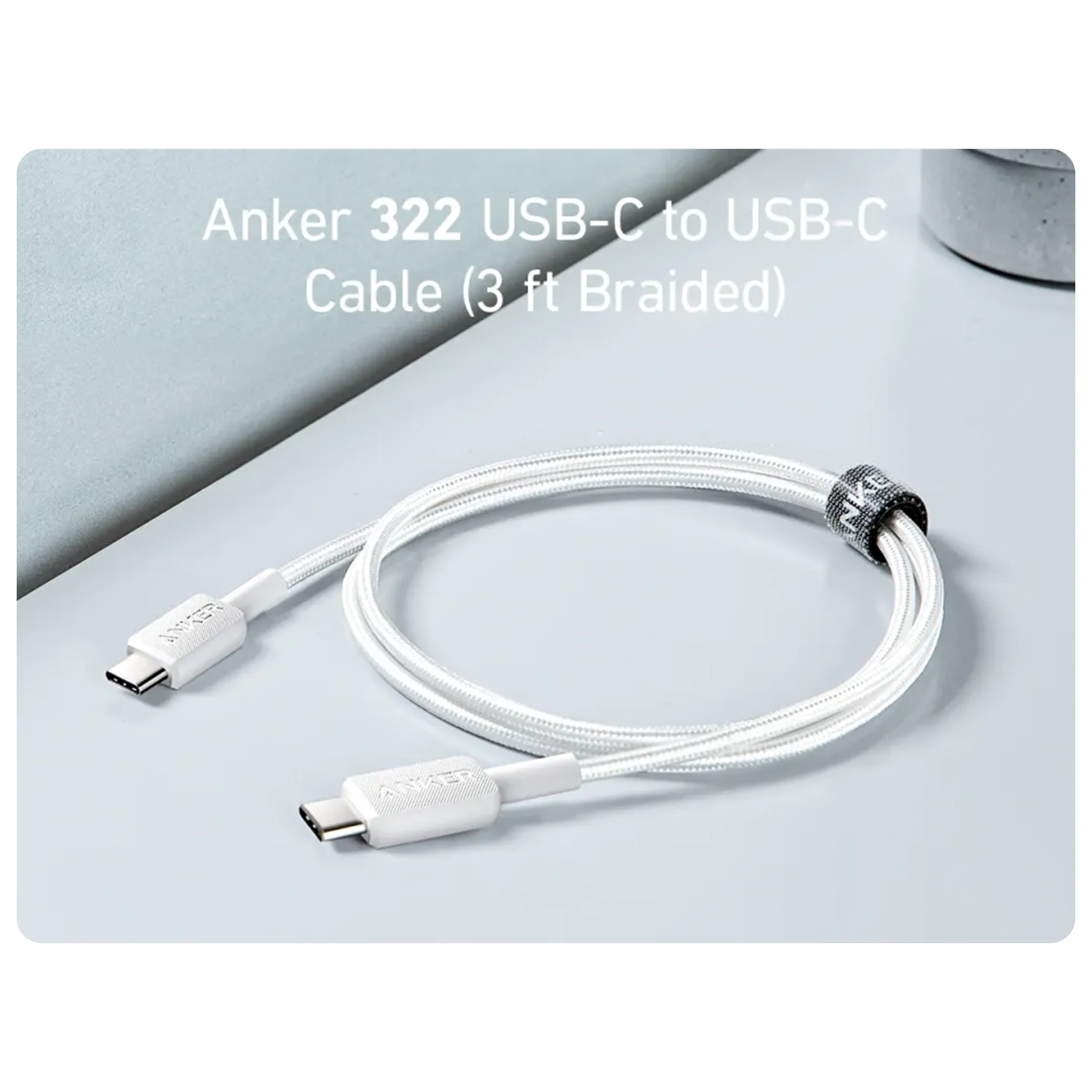 کابل دو سر تایپ سی انکر 60 وات مدل Anker 322 A81F5H21 - Image 3