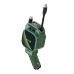 شارژر فندکی گرین لاین 96 وات CC4 با کابل جمعشونده